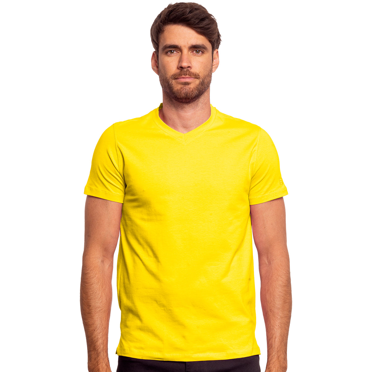 Plain v outlet neck t shirts