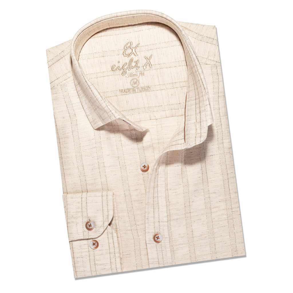 Royal Stitch Jacquard Button Down Shirt - Desert Sand Button Down Shirts Eight-X   