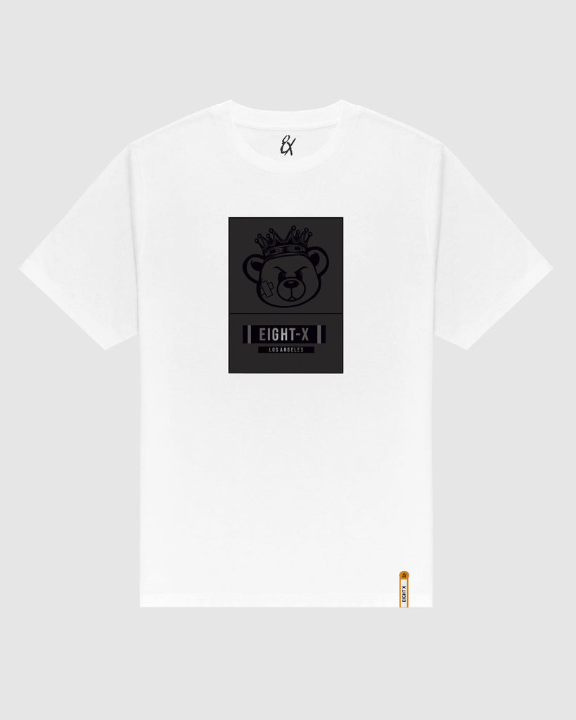 Royal Bear Slim Fit Graphic T-Shirt - White T-Shirts Eight-X WHITE S 