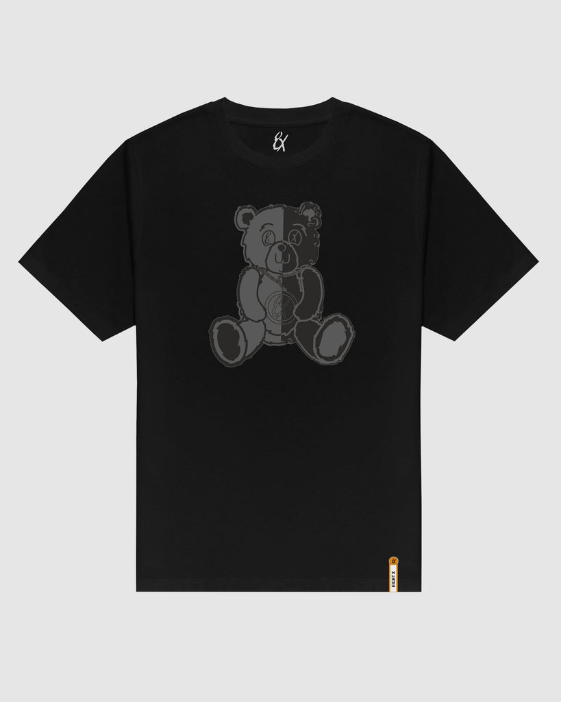 Big Bad Bear Oversized Graphic T-Shirt - Black T-Shirts Eight-X BLACK S 