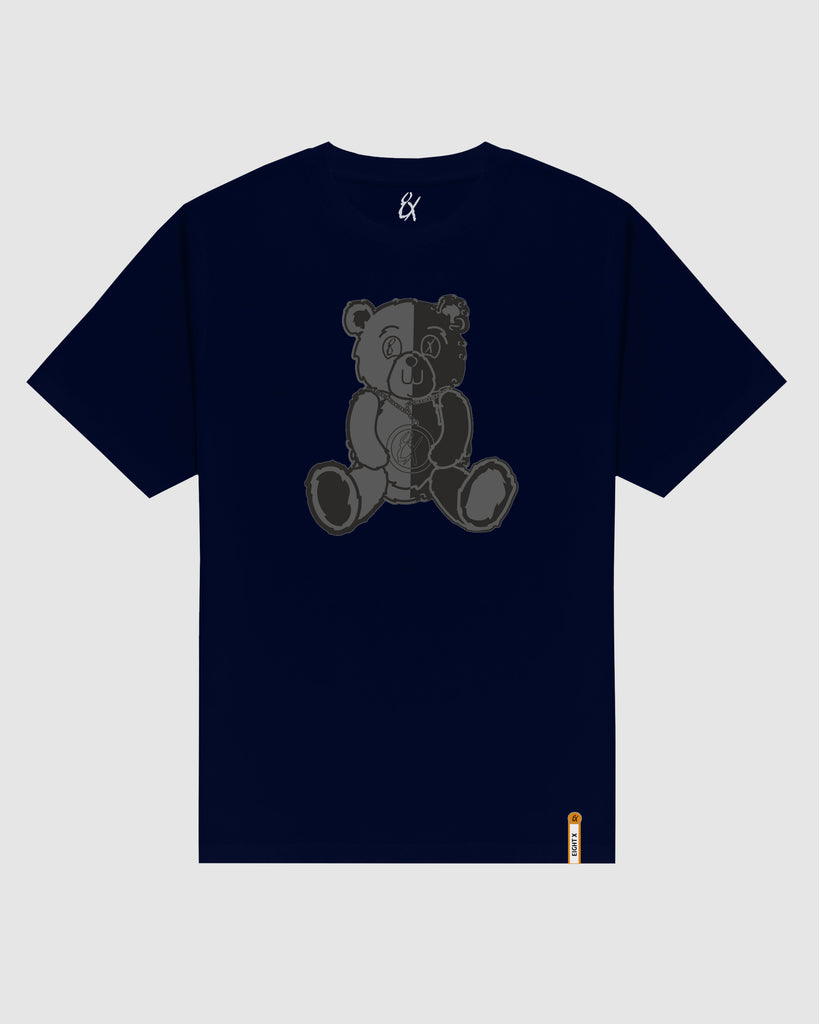 Big Bad Bear Oversized Graphic T-Shirt - Navy T-Shirts Eight-X NAVY S 