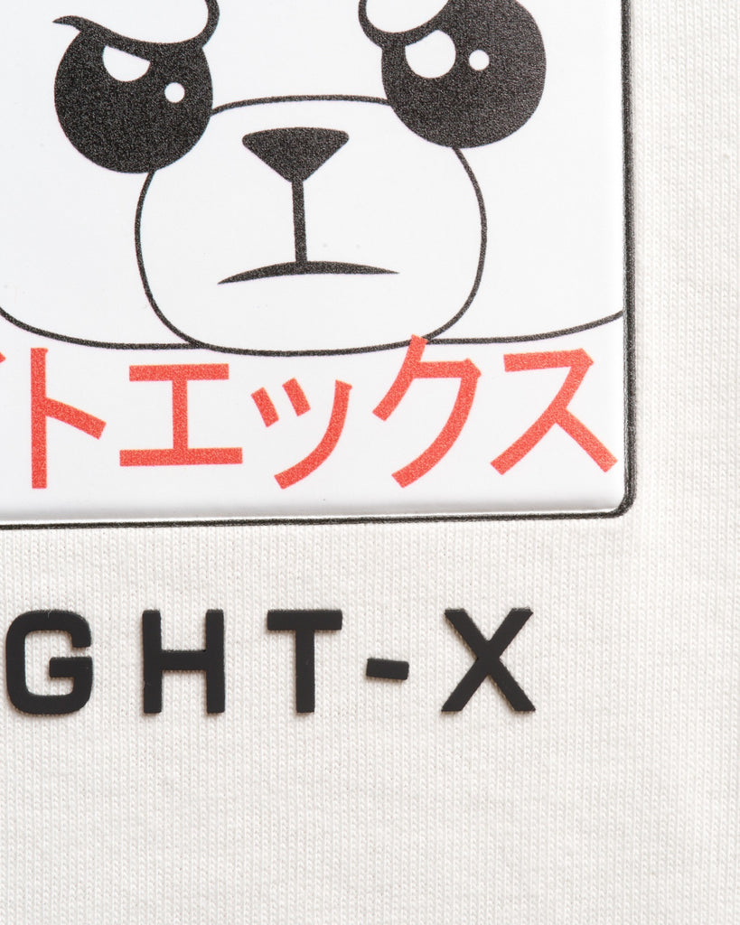 Ninja Polar Bear Oversized Graphic T-Shirt - Off White T-Shirts Eight-X   