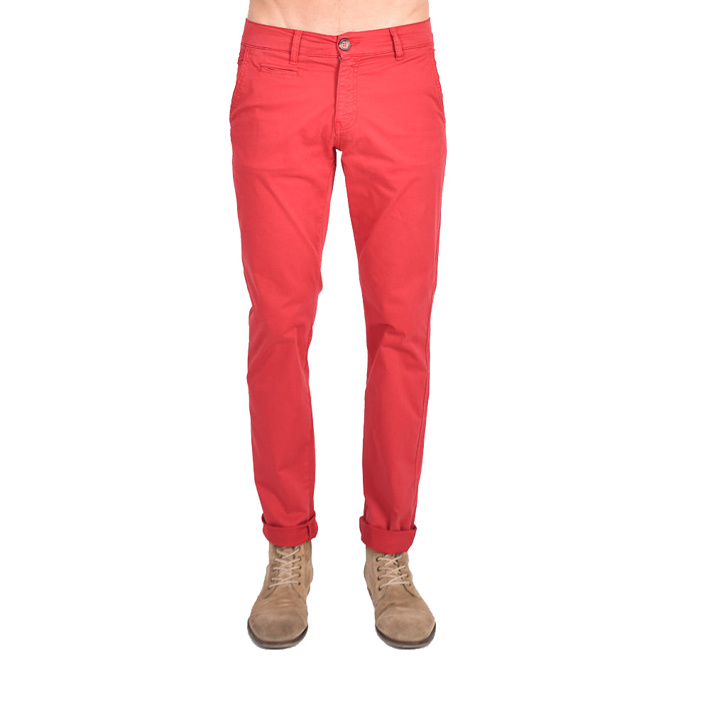 Slim Fit Chino Pants - Ruby Red