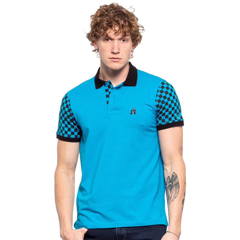 Eight x Blue Print Polo Shirt