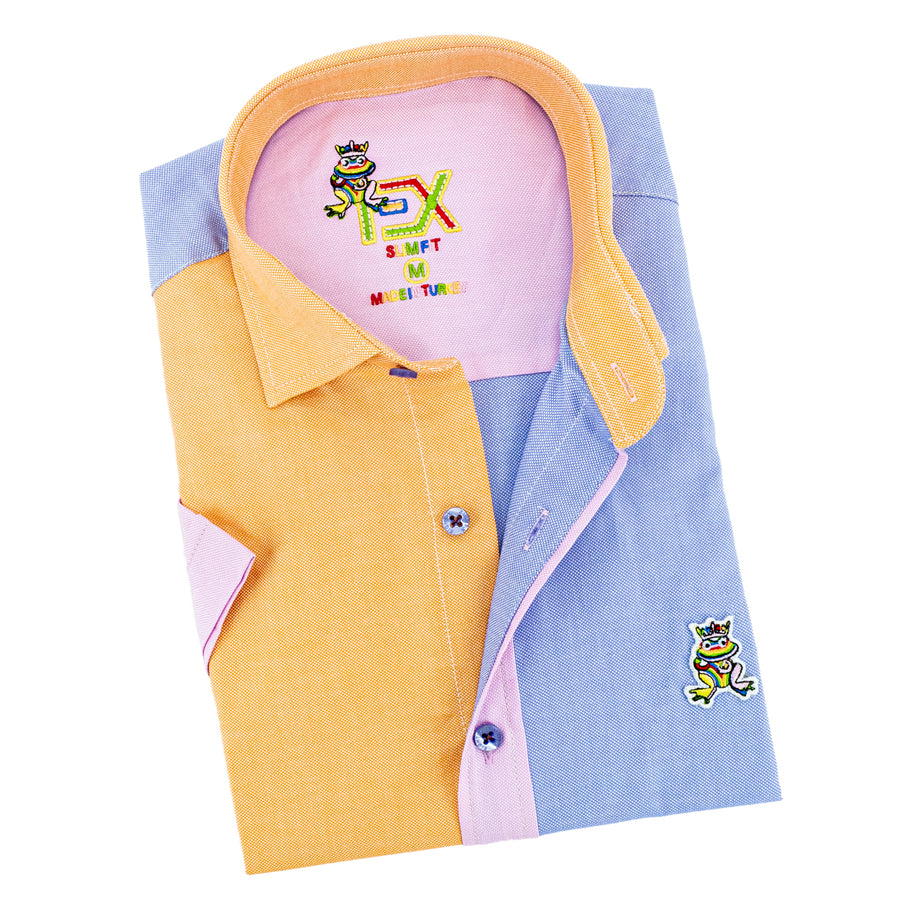 Color Block Button Down Shirt – Eight-X