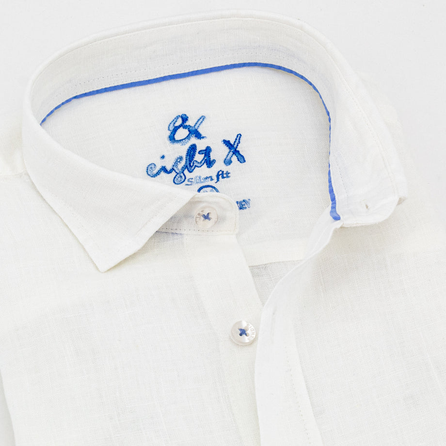 White linen 2025 shirt uk