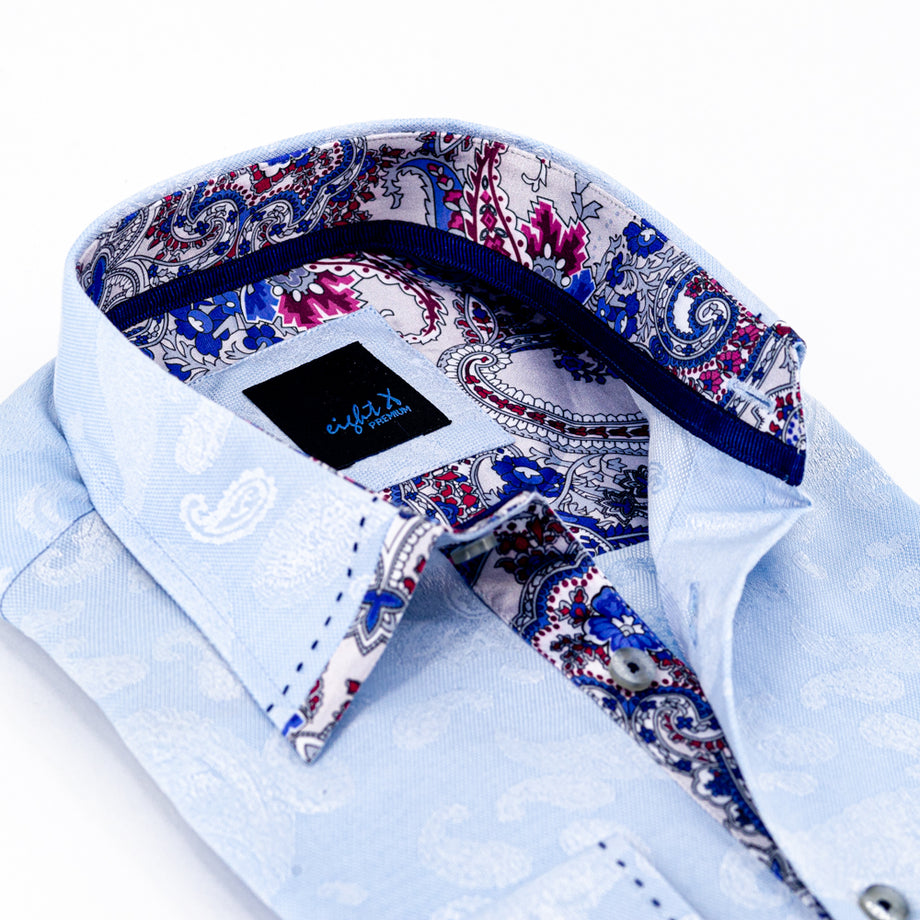 Jacquard Shirts With Paisley Trim – Eight-X