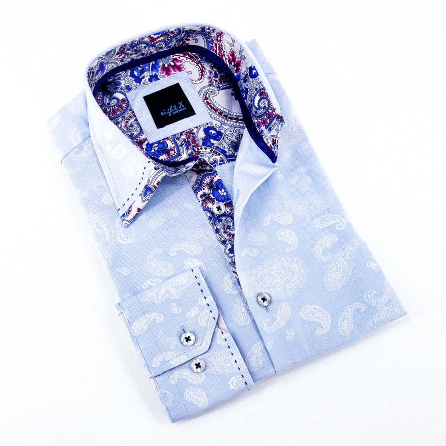 Jacquard Shirts With Paisley Trim – Eight-X