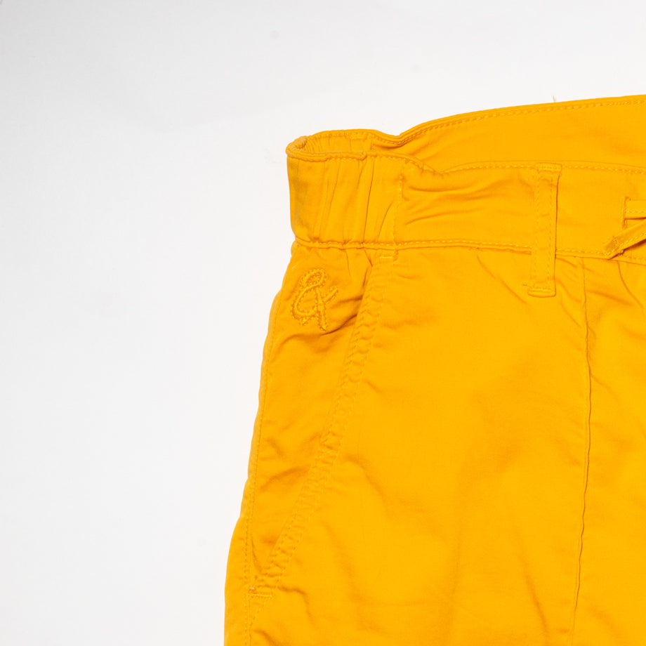 Orange Chino Shorts w/ Drawstring Waist